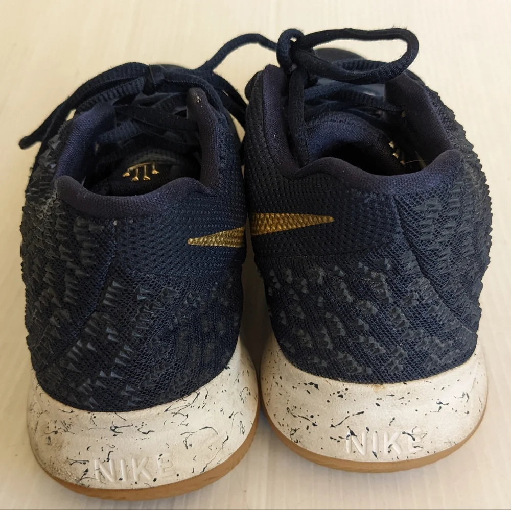 NIKE Kyrie 3 GS Youth High Top Sneakers Obsidian Metallic Gold Size 6.5